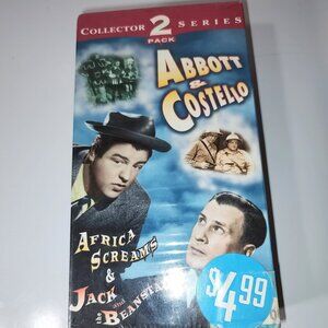 Sealed VHS- Abbott & Costello 2 Pack Africa Screams/Jack Beanstalk